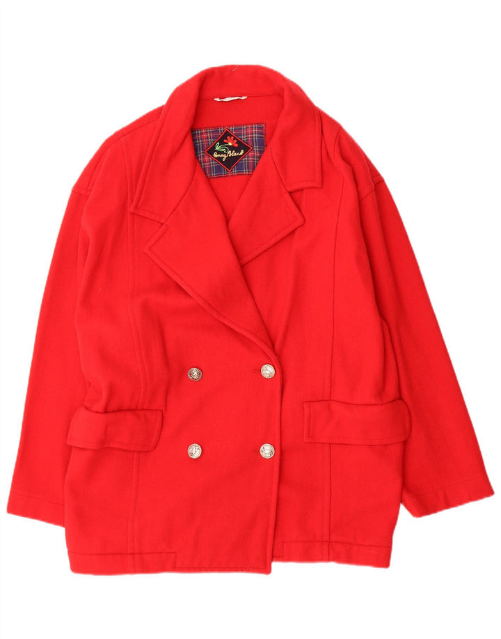 Penny Black Womens Oversized Double Breasted Coat UK 12 Medium Red Wool