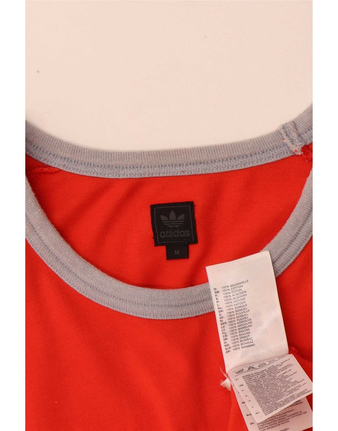 Adidas Herre grafisk T-shirt Top Medium Rød Bomuld