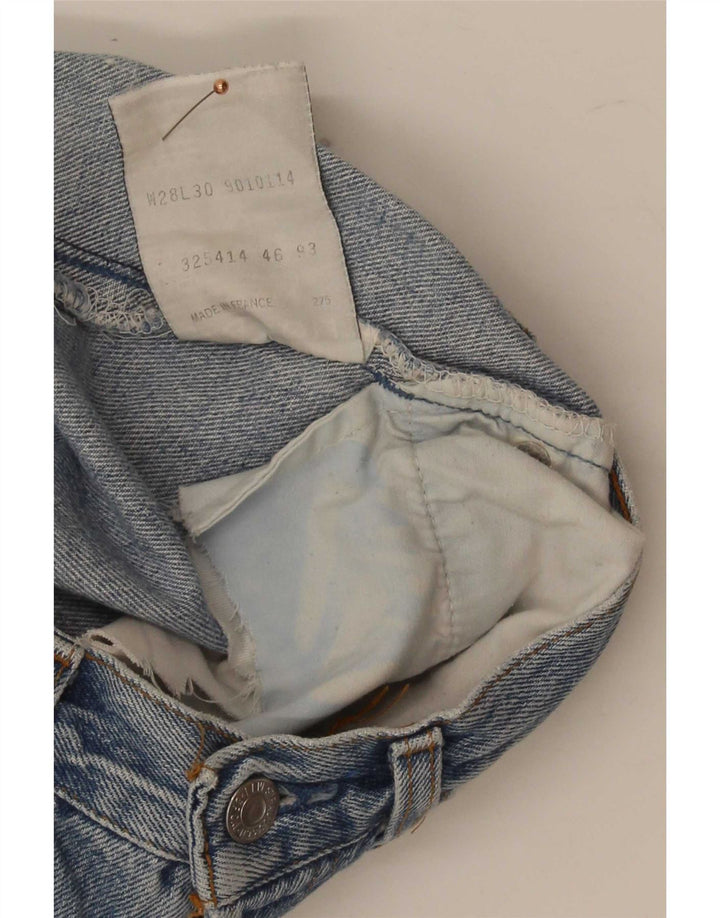 Levi's Kvinder Distressed Denim Shorts W28 Medium Blue Bomuld