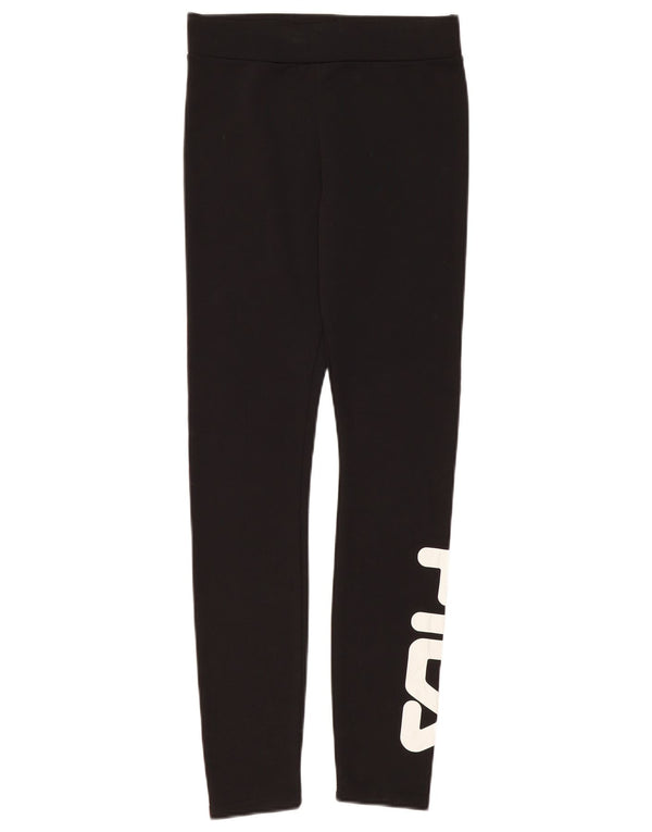 Fila Womens Grafiske Leggings UK 8 Small Black Polyester