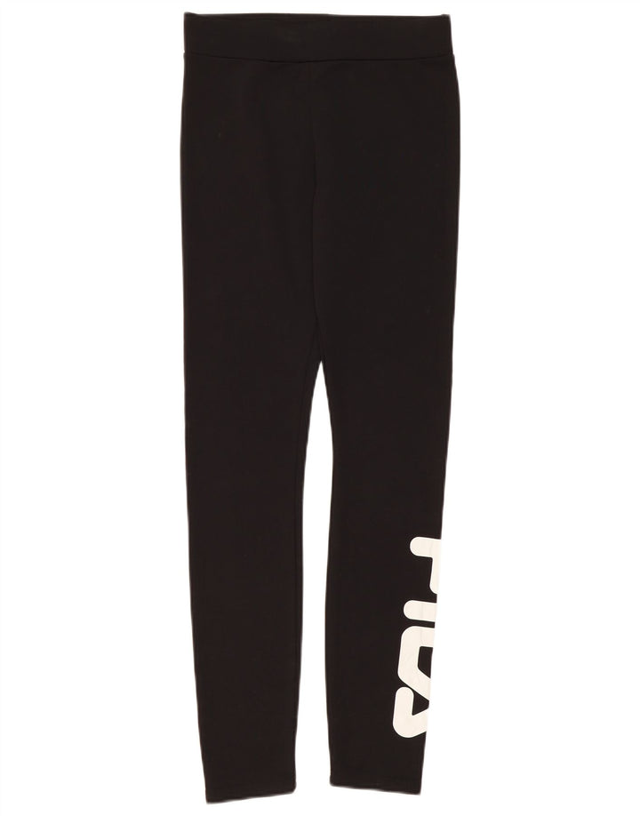 Fila Womens Grafiske Leggings UK 8 Small Black Polyester