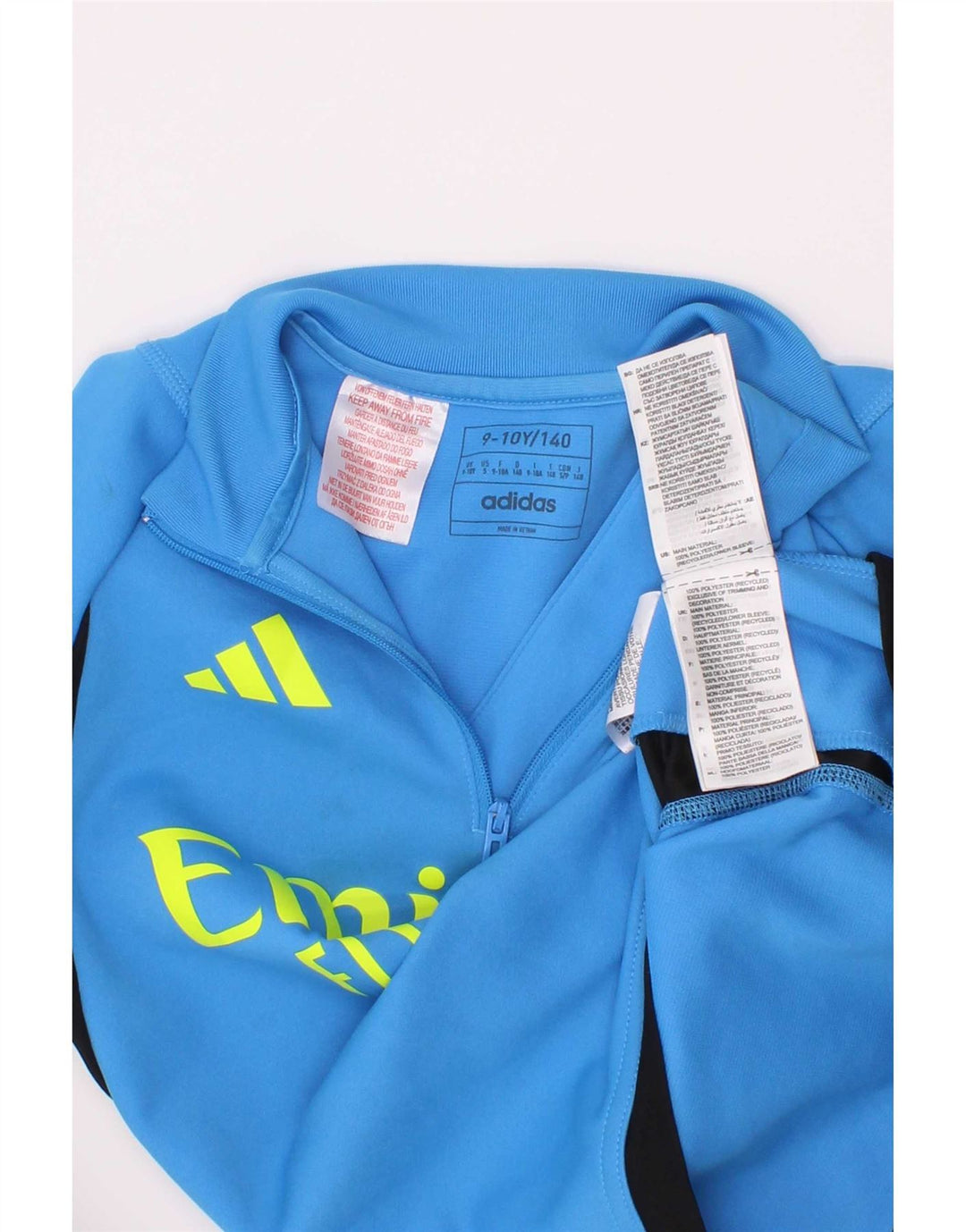 Adidas Boys Arsenal Grafisk Pullover Træningsdragt Top 9-10 År Blå