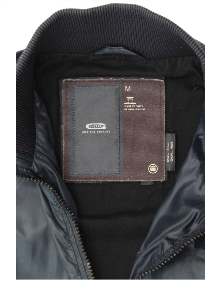 G-STAR Womens Bomber Jacket UK 14 Medium Navy Blue Polyamide