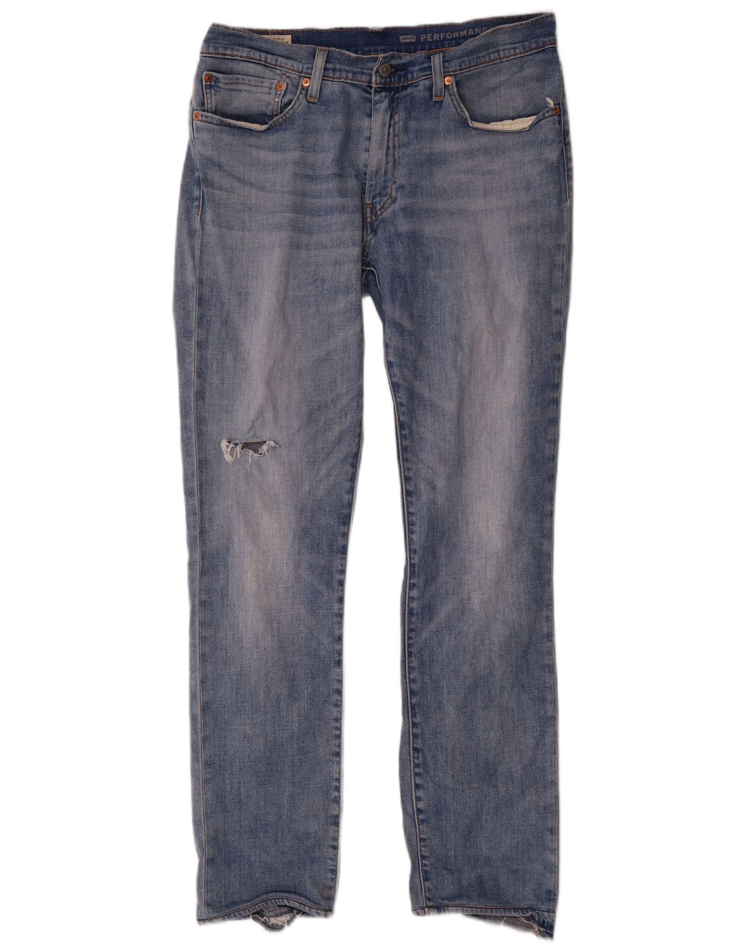 Levi's Men Distressed Slim Jeans W34 L32 Blå Bomuld