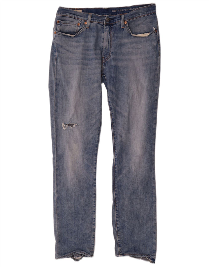 Levi's Men Distressed Slim Jeans W34 L32 Blå Bomuld
