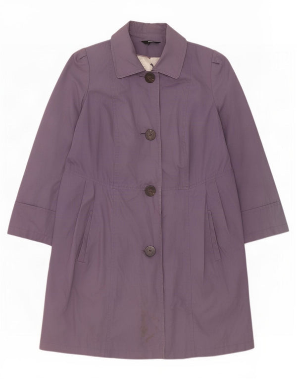 Marks & Spencer Trench Coat til kvinder UK 20 2XL Lilla bomuld