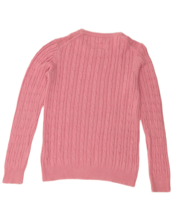 Jack Wills Dame sweater med rund hals DK 10 Small Pink Bomuld