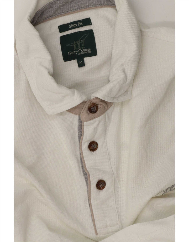 Henry Cottons Herre Slim Fit Polo Shirt Medium White