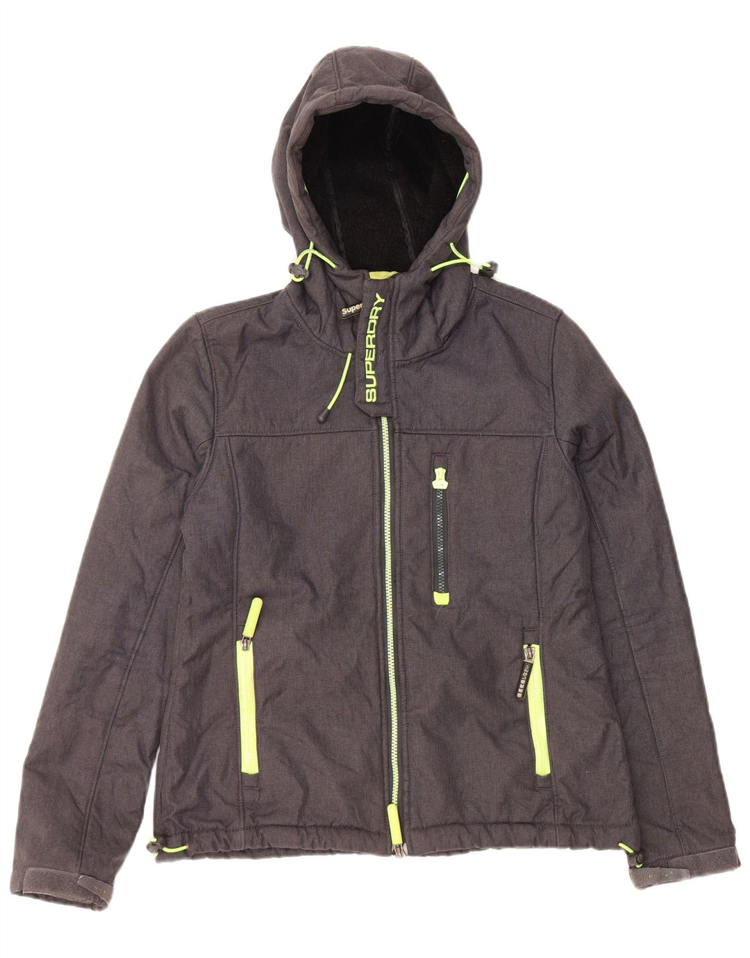 Superdry Womens Windtrekker Windbreaker Jacket UK 16 Large Grå Polyester