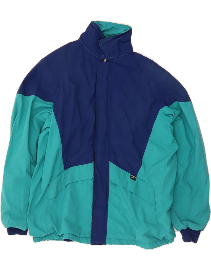 VINTAGE Mens Windbreaker Jacket UK 36 Small Blue Colourblock Classic Vintage Vintage and Second-Hand Vintage from Messina Hembry 