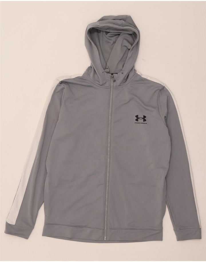 Under Armour Herre hættetrøje med lynlås mellemgrå Colourblock Polyester