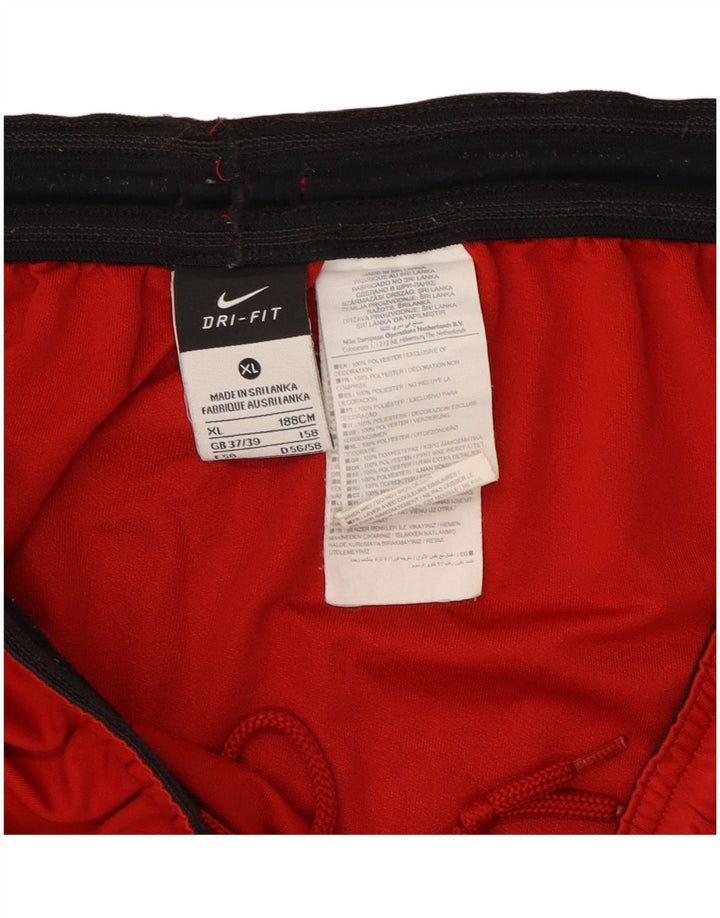 Nike Herre Dri Fit Sportshorts XL Rød Colourblock Polyester