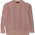 Marks & Spencer Dame Oversized Crew Neck sweater UK 10 Small Pink