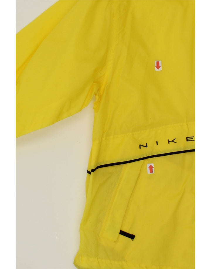 NIKE Boys Graphic Rain Jacket 14-15 Years Large Yellow Nylon Vintage Nike and Second-Hand Nike from Messina Hembry 