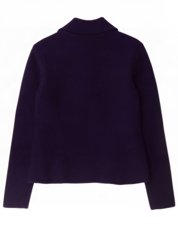 Zara Dame Blazer Jacket UK 14 Medium Navy Blue Wool