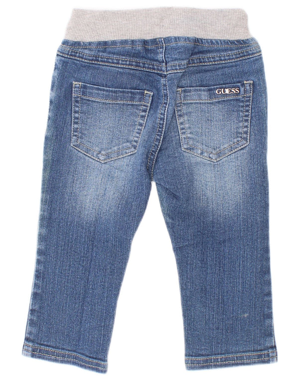 Guess Baby Boys Straight Jeans 6-9 måneder Blå Colourblock Bomuld