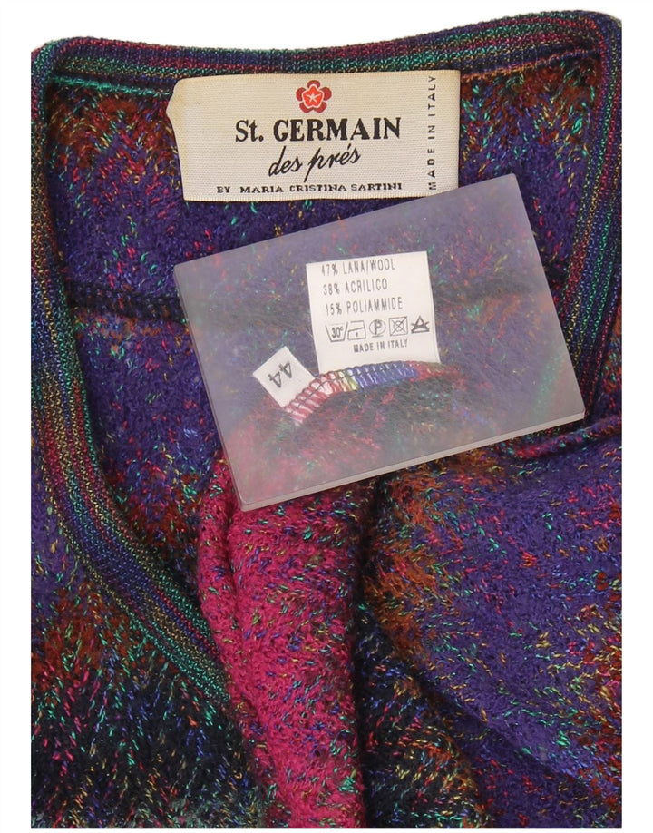 ST. GERMAIN Dame Longline Cardigan Sweater IT 44 Medium Flerfarvet