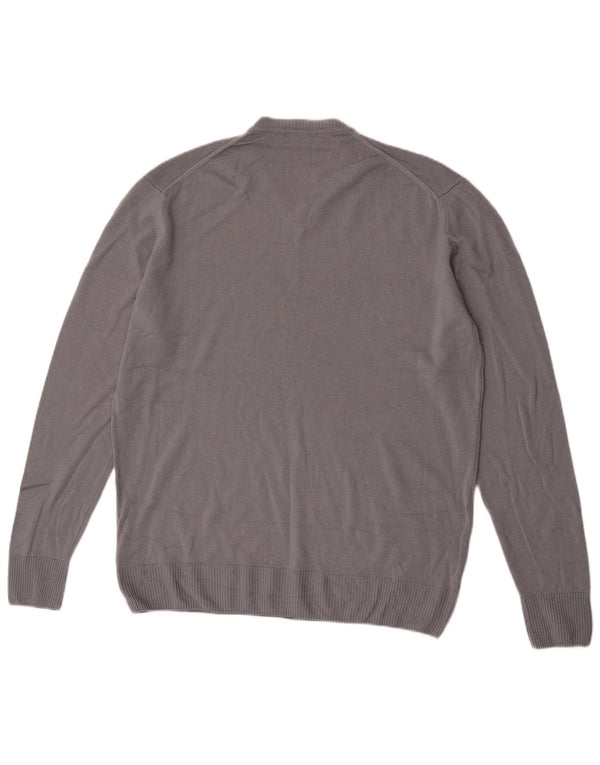 Zara Herre V-hals sweater XL Grå Uld