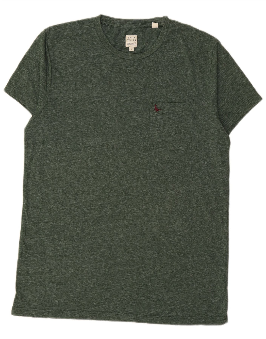 JACK WILLS Herre T-Shirt Top Stor Grøn Bomuld