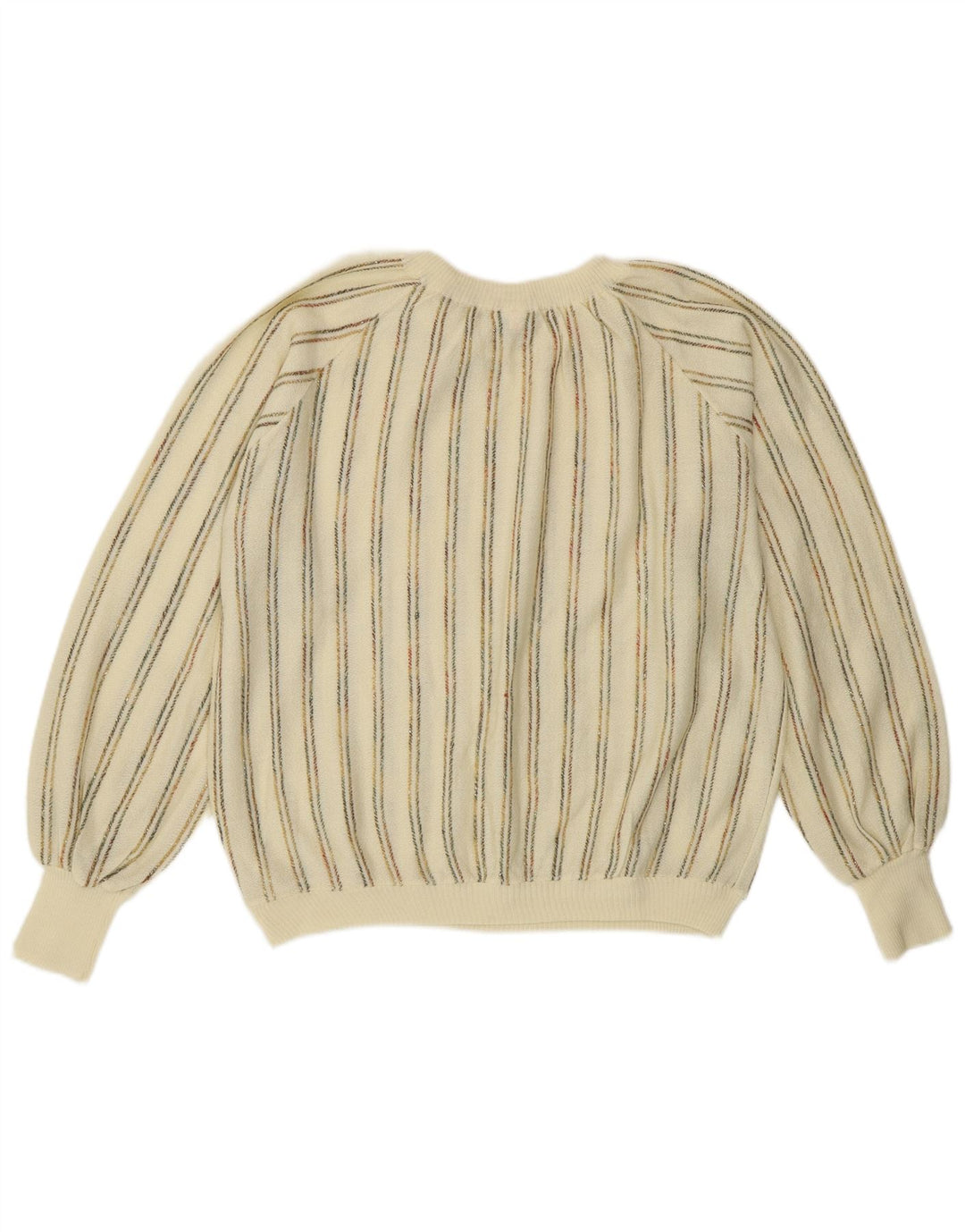 Vintage Dame Boat Neck Jumper Sweater IT 42 Medium Off White Stribet