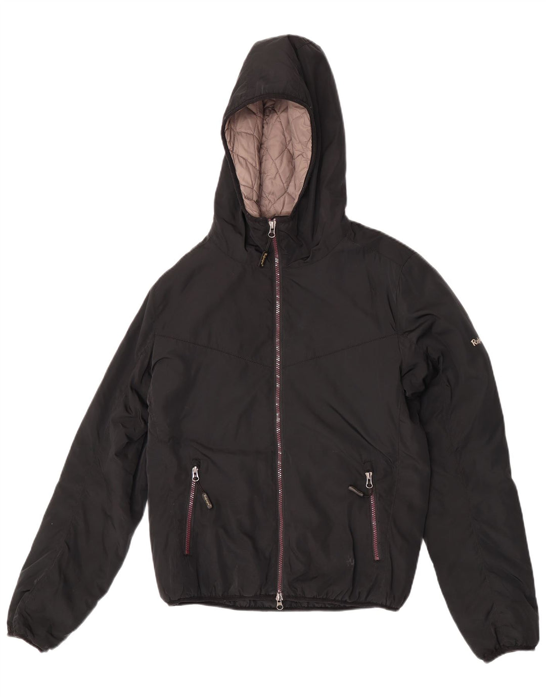 Refrigue Herre hættepolstret jakke UK 36 Lille sort polyester