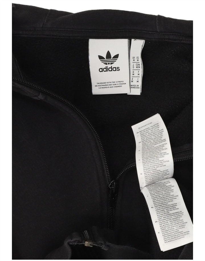 ADIDAS Hættetrøje med lynlås til mænd mellem sort bomuld