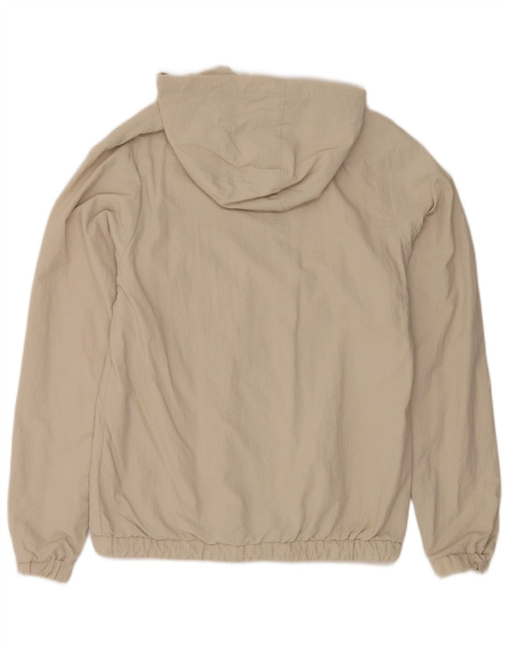 Ellesse Dame Oversized Hættetrøje Regnjakke UK 8 Small Beige Nylon