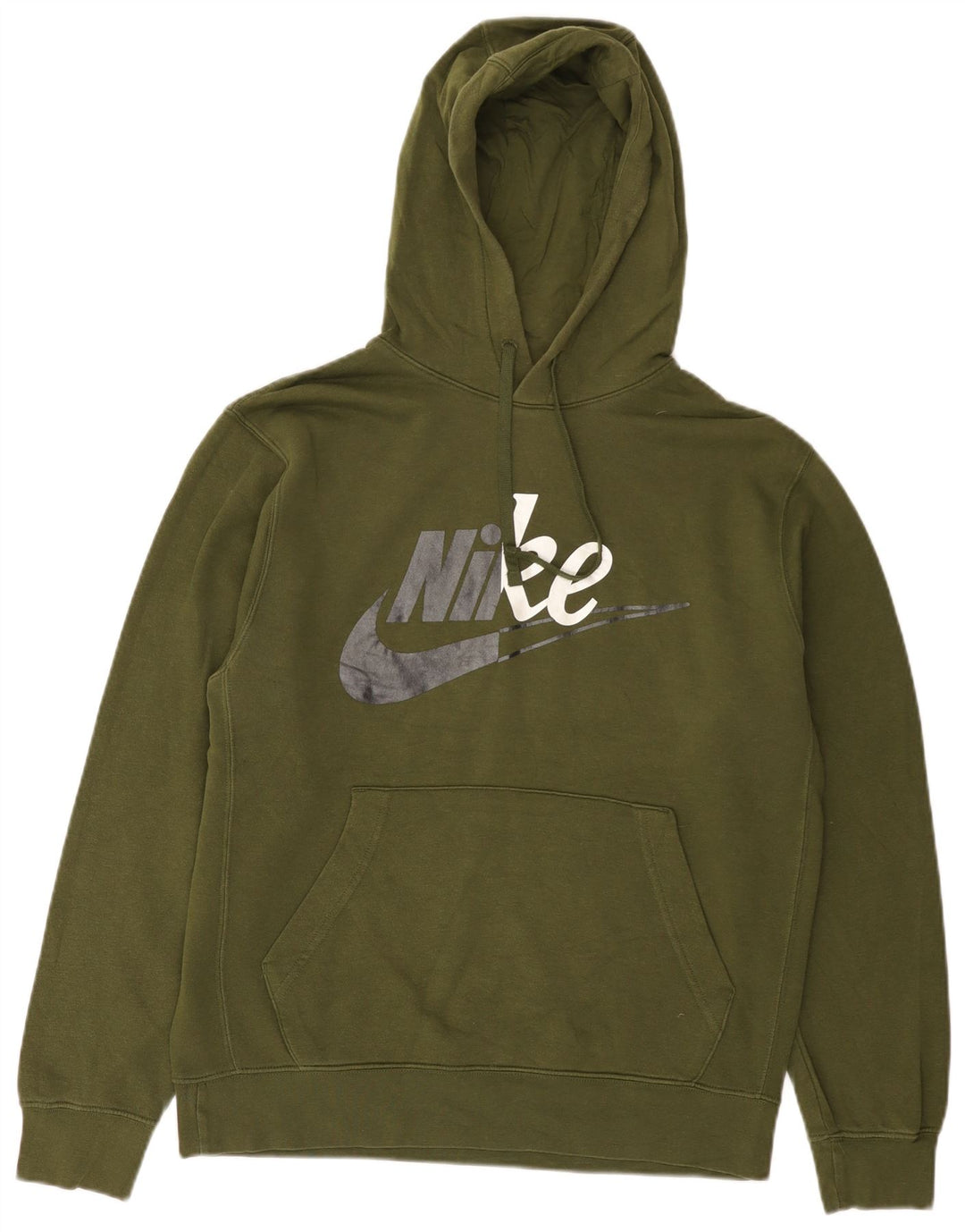 Nike Herre grafisk hættetrøje Jumper Medium Khaki Bomuld