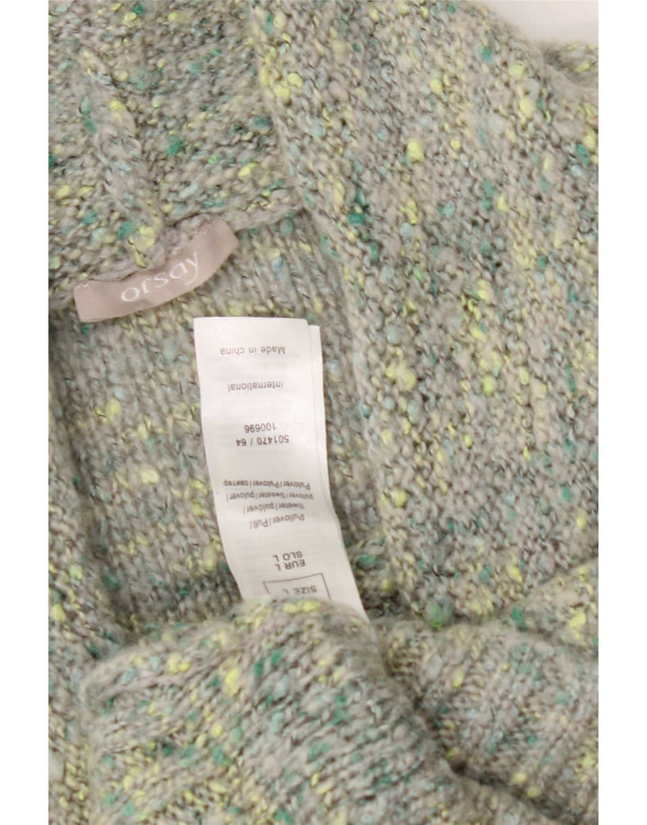 Orsay Dame Roll Neck Jumper Sweater UK 14 Large Multicolored Flecked