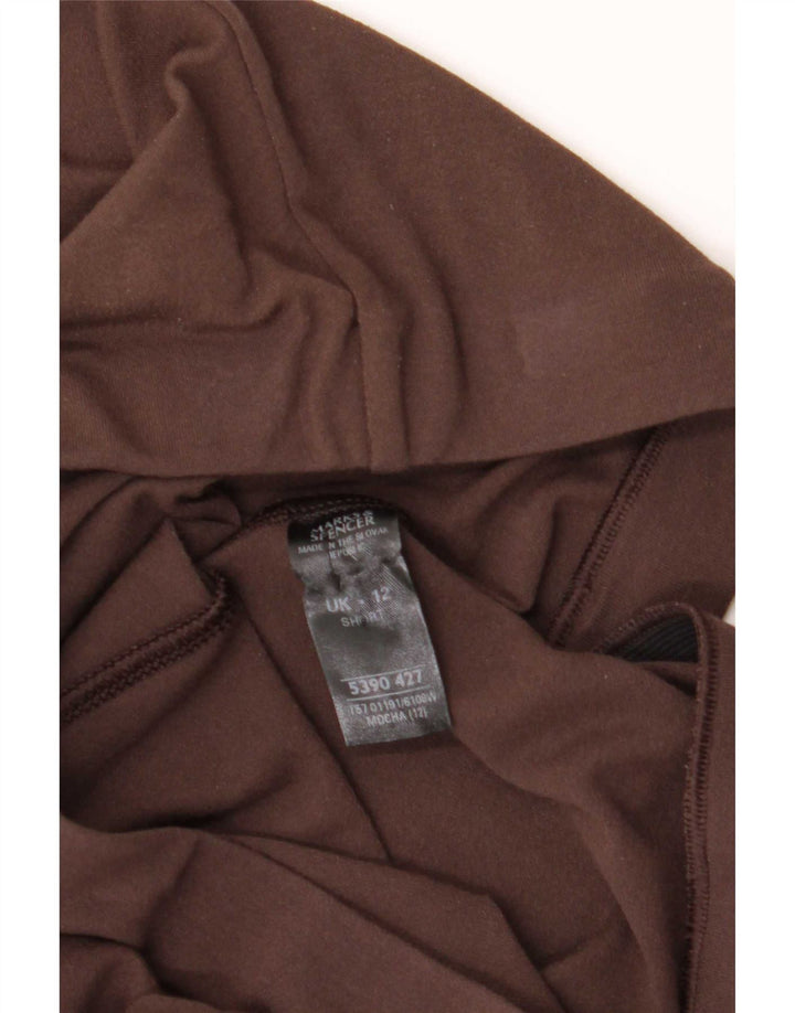 Marks & Spencer Dame Flare Leggings UK 12 Medium Brown Viscose