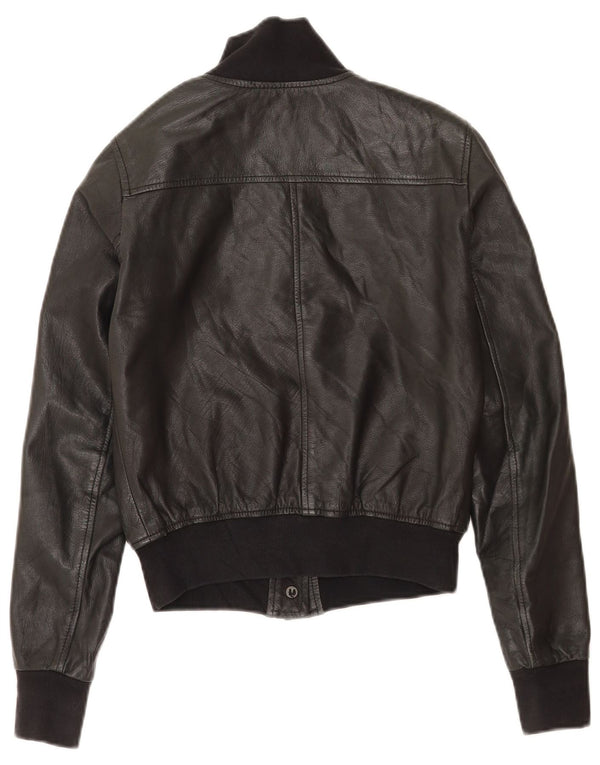 Vintage dame læderjakke IT 38 XS sort læder