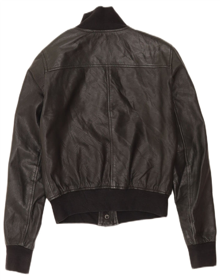 Vintage dame læderjakke IT 38 XS sort læder