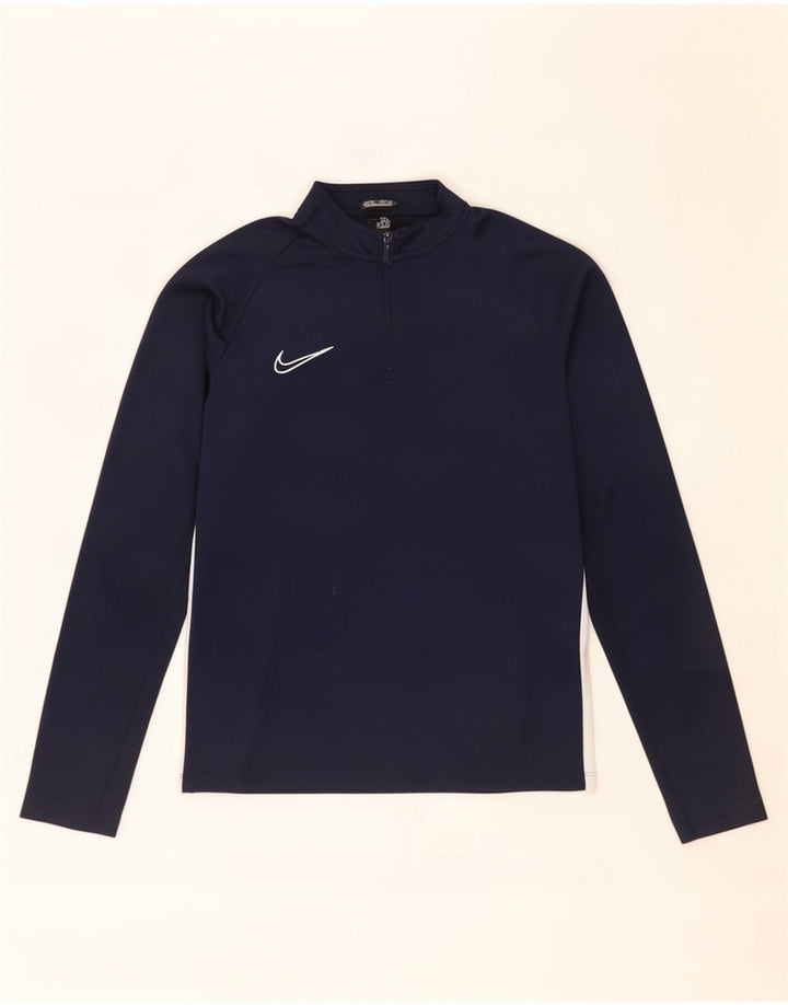 Nike Boys Dri Fit Pullover Træningsdragt Top 12-13 år Large Navy Blue