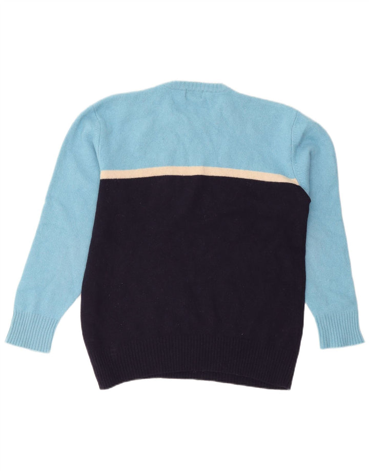 Kappa Herre Crew Neck Jumper Sweater XL Blå Colourblock Uld