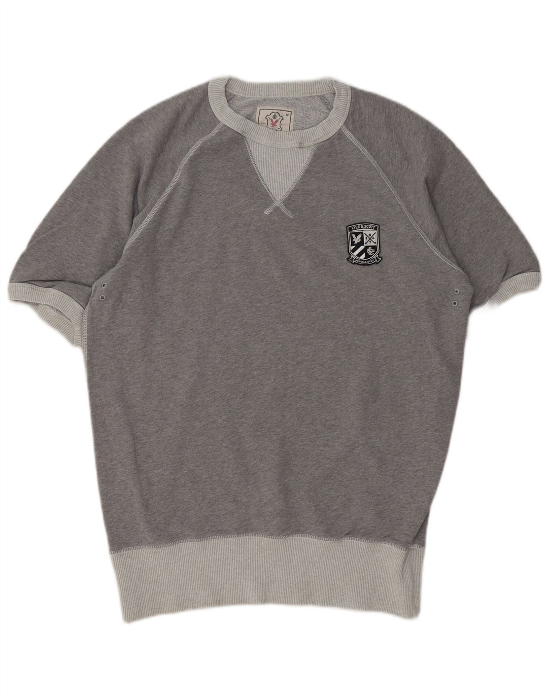 LYLE & SCOTT Kortærmet sweatshirt til mænd mellemgrå bomuld