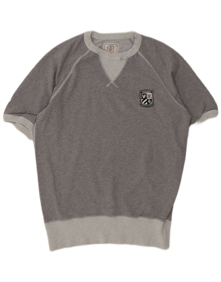 LYLE & SCOTT Kortærmet sweatshirt til mænd mellemgrå bomuld