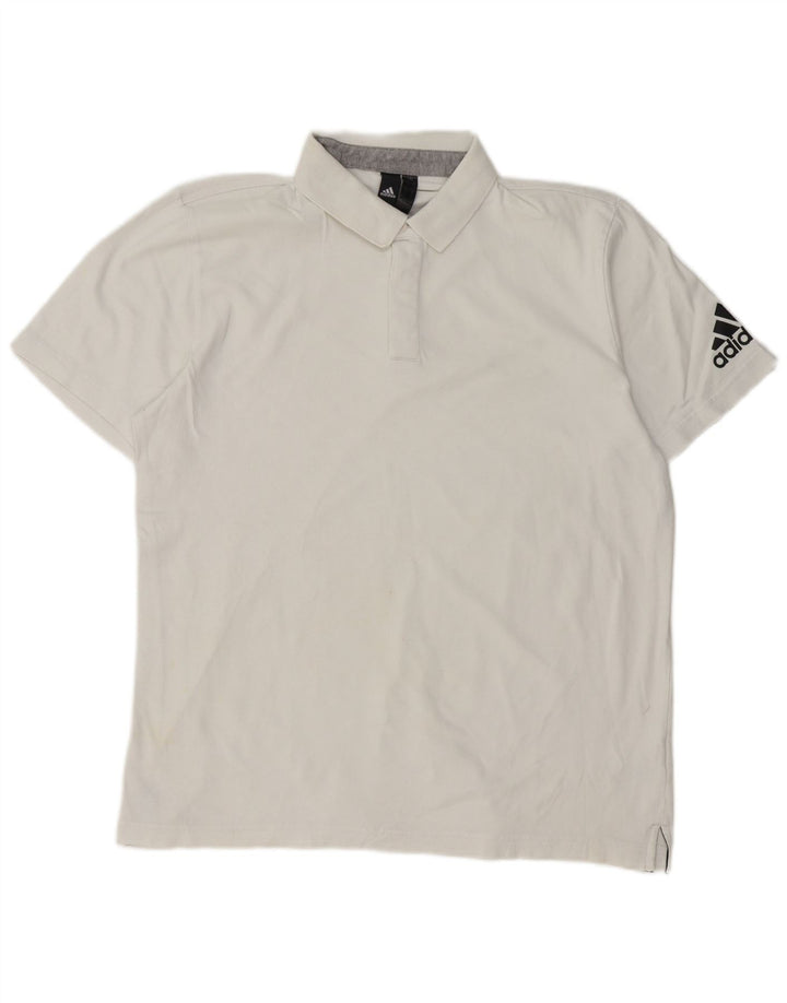 Adidas Polo Shirt til mænd Stor hvid bomuld