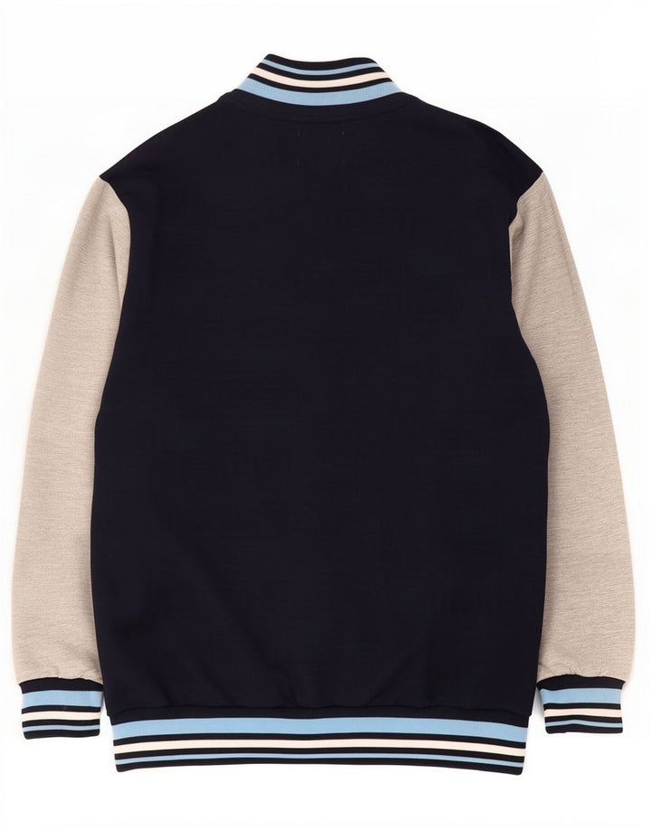 Sergio Tacchini Dame Grafisk Sweatshirt Jumper UK 14 Medium Navy Blue