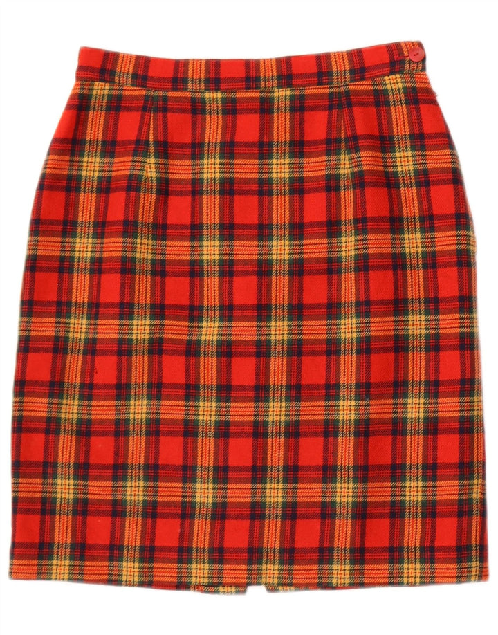 Vintage dame mini nederdel W25 XS rød plaid