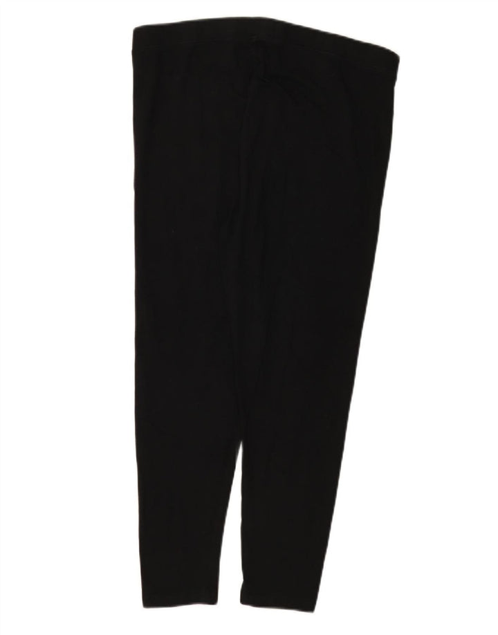 Marks & Spencer Womens Crop Leggings UK 16 Large Black Bomuld