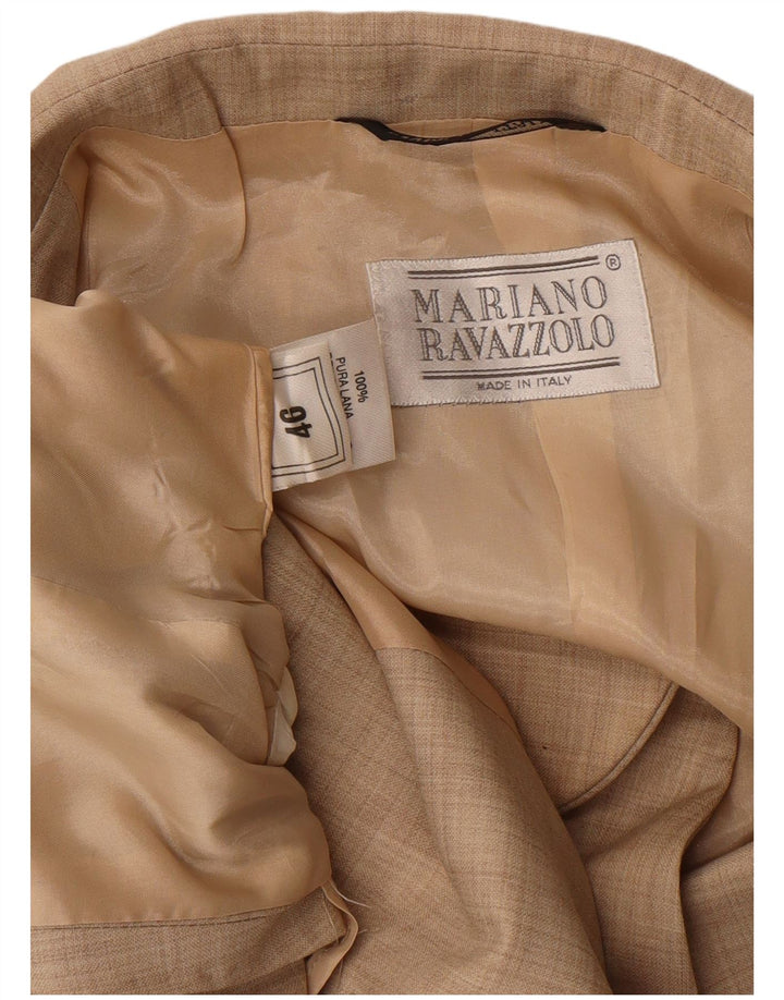 Ravazzolo Herre 2-knaps blazerjakke IT 46 Small Beige Virgin Wool