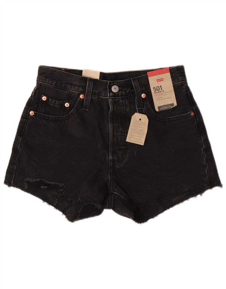 LEVI'S Womens 501 denimshorts W25 XS Sort bomuld