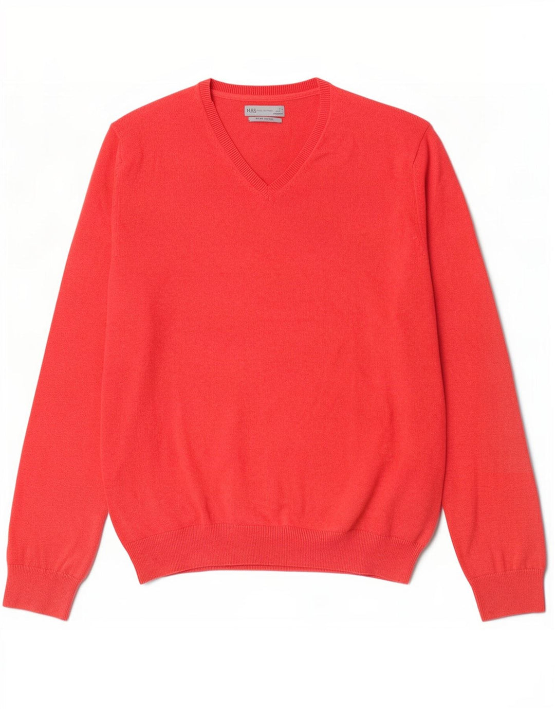 Marks & Spencer Herre V-hals sweater XL Rød Bomuld