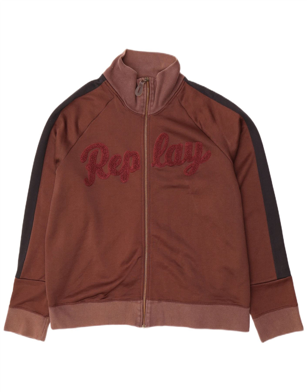 Replay Herre grafisk træningsdragt Topjakke 2XL Brun Colourblock Polyester