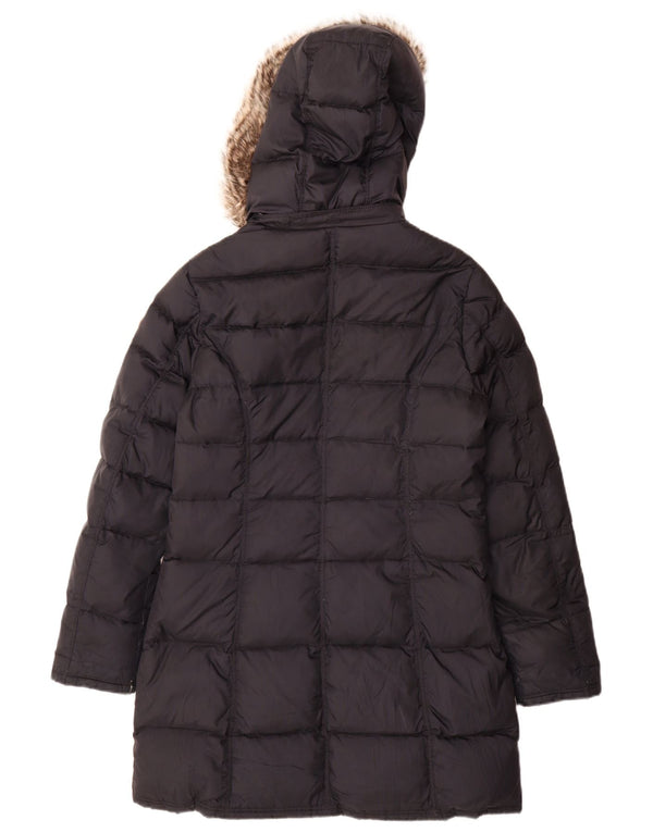 Tommy Hilfiger Dame Hætte Polstret Frakke UK 14 Medium Navy Blue Polyester