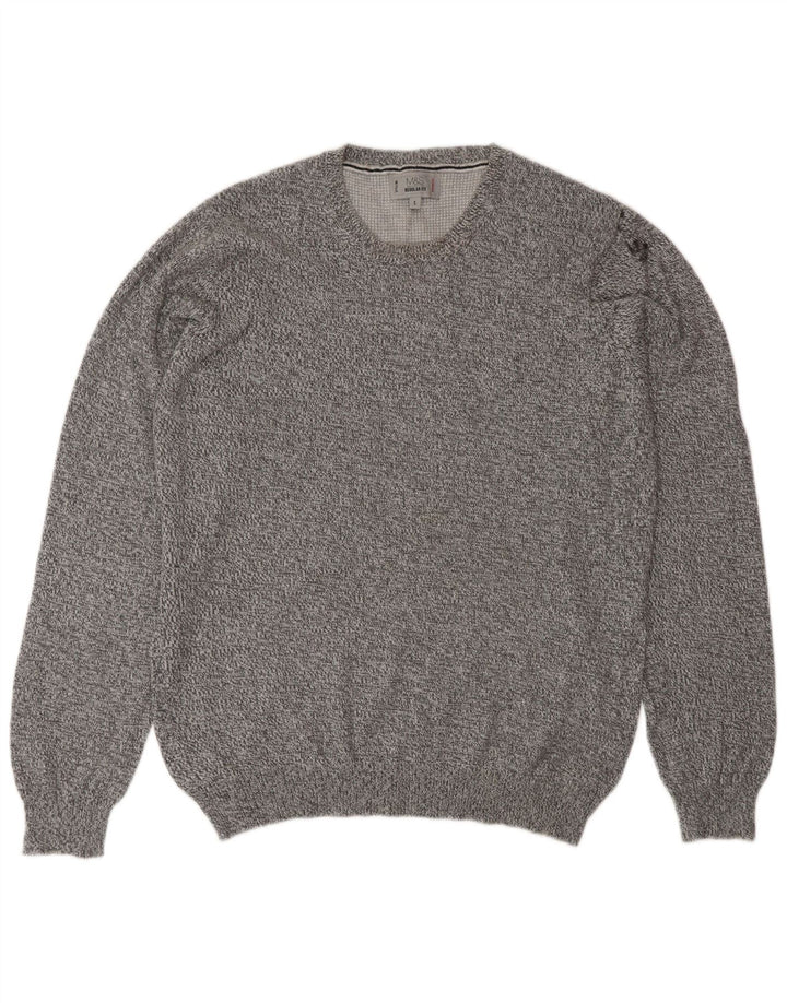 Marks & Spencer Herre sweater med rund hals, lille grå flækket