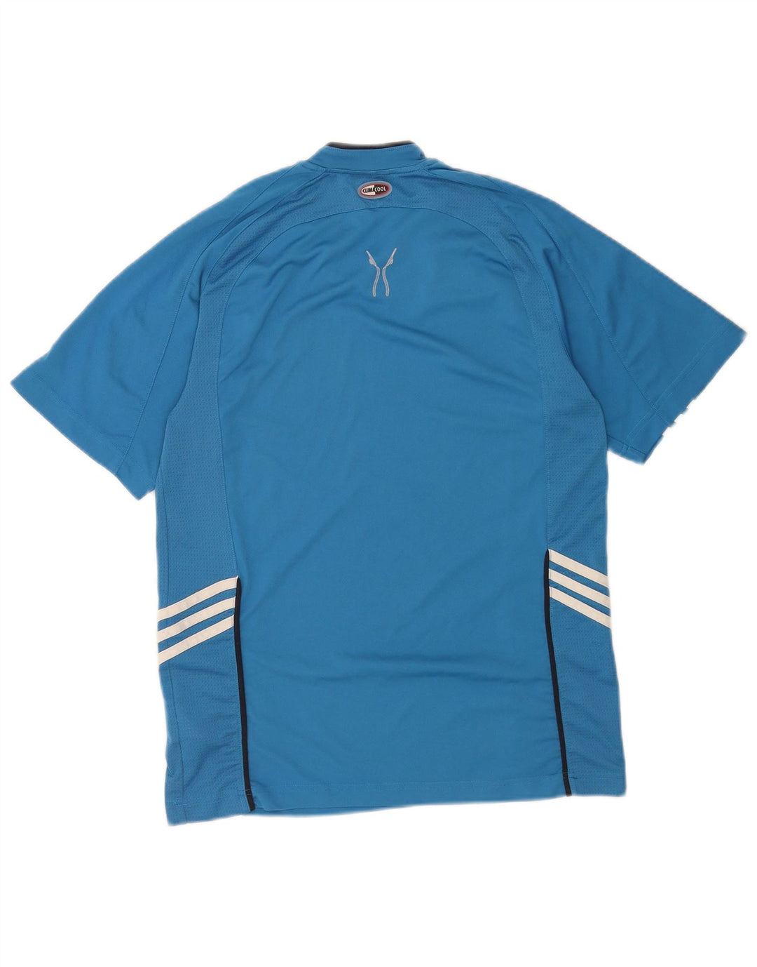 Adidas Herre T-Shirt Top Lille Blå Colourblock Polyester