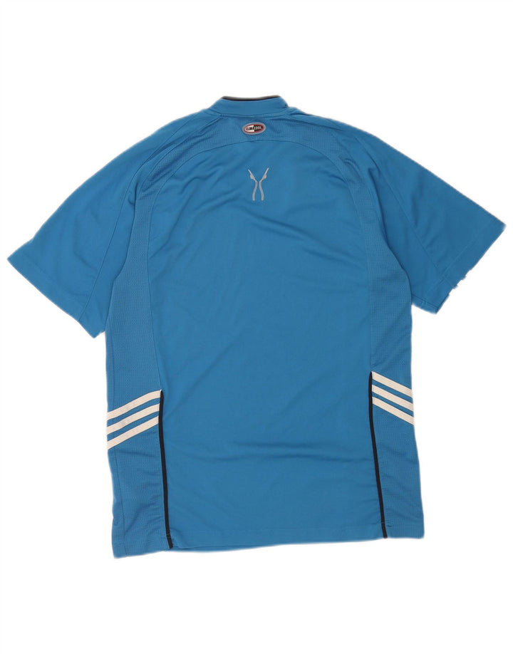 Adidas Herre T-Shirt Top Lille Blå Colourblock Polyester