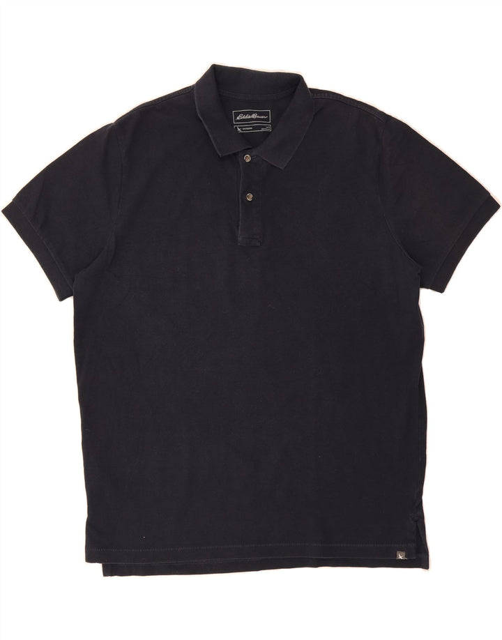 EDDIE BAUER Mens Polo Shirt Large Navy Blue Cotton Vintage Eddie Bauer and Second-Hand Eddie Bauer from Messina Hembry 