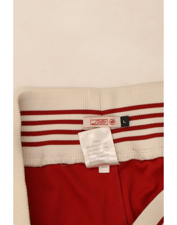 Lotto Dame træningsdragt Bukser UK 14 Large Red Colourblock Polyester